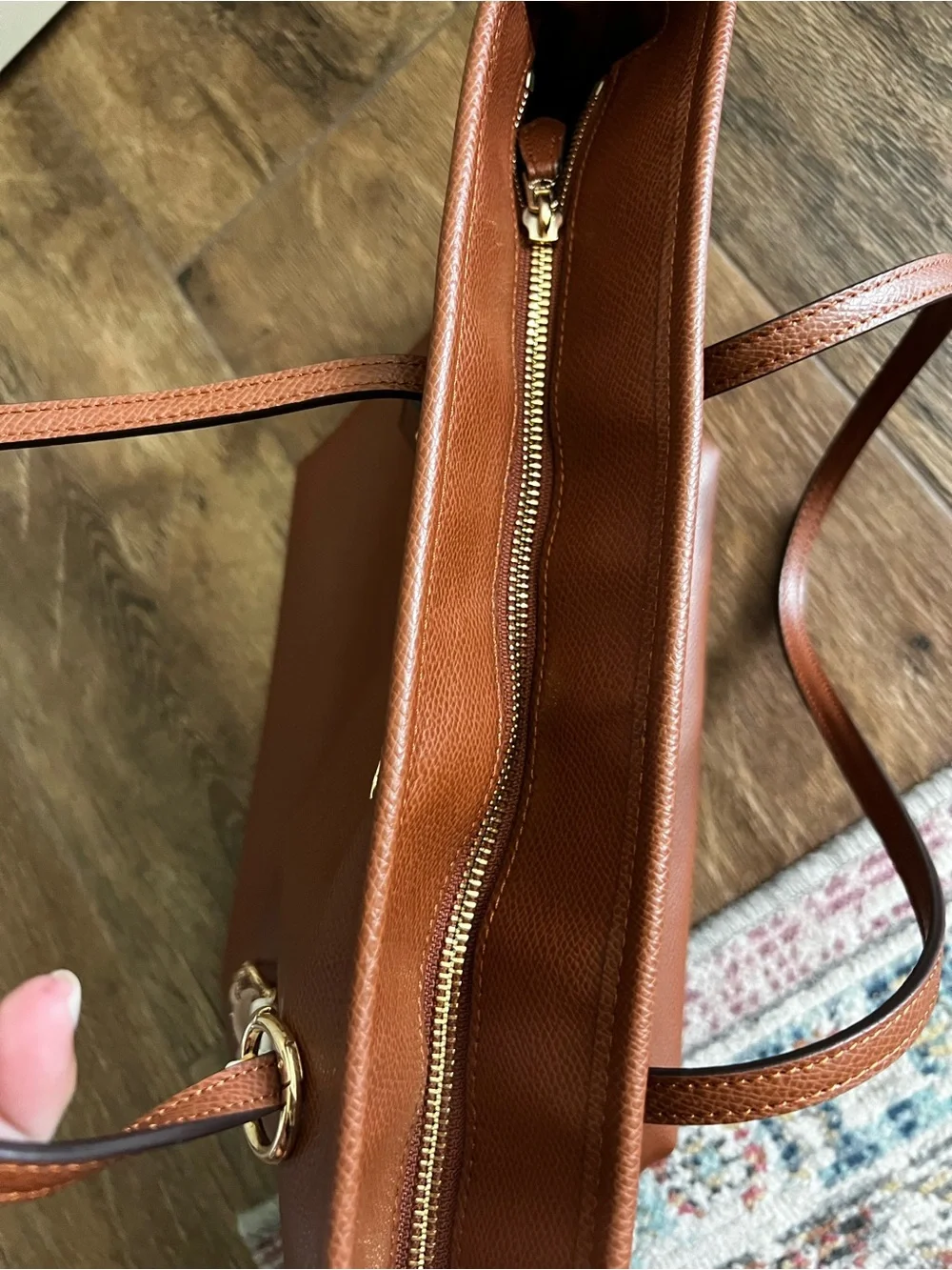 Coach Brown Pebbled Leather City Tote Bag Gold Hardware excellent condition - Picture 7 of 10